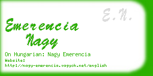 emerencia nagy business card